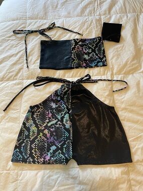 Ajune the label Custom Crop Top and Short Set